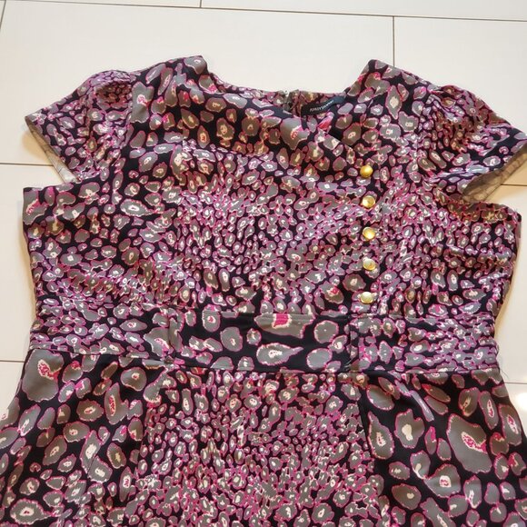 ASHLEY STEWART FORMAL DRESS BLACK/PINK ANIMAL PRINT STRETCH SIZE 3X - Picture 7 of 11